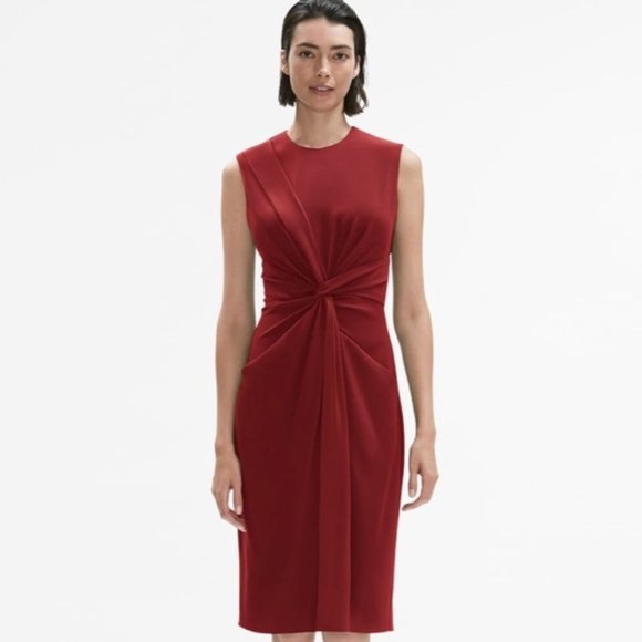 MM Lafleur Red Midi Dress - Picture 1 of 7